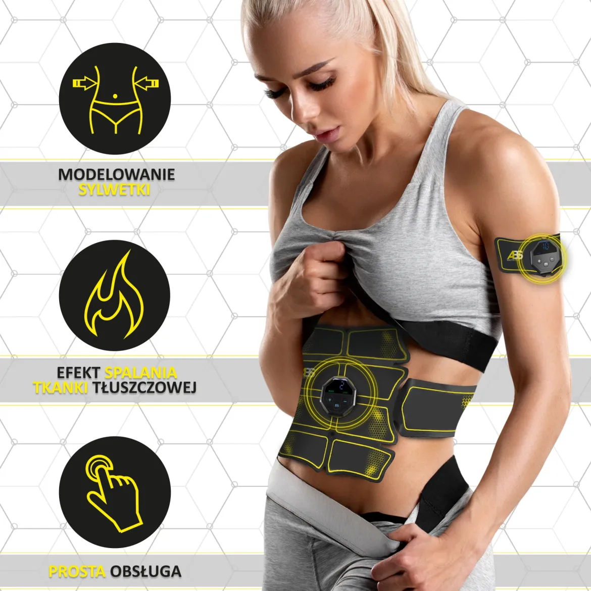 ABS MASTER PRO SUPER ELEKTROSTYMULATOR MIĘŚNI HMS