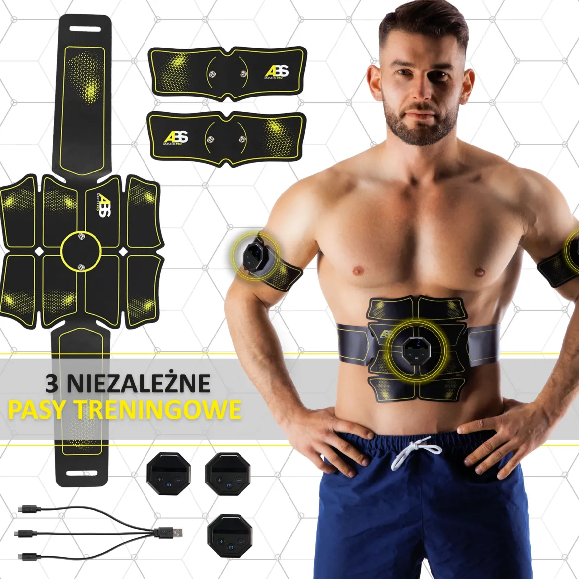 ABS MASTER PRO SUPER ELEKTROSTYMULATOR MIĘŚNI HMS