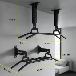 DRĄŻEK DO PODCIĄGANIA – MONTAŻ DO ŚCIANY LUB SUFITU DD16 HMS FITNESS