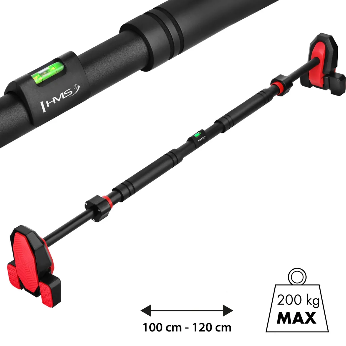 Drążek rozporowy do podciągania HMS DD301 100–120 cm bez wiercenia