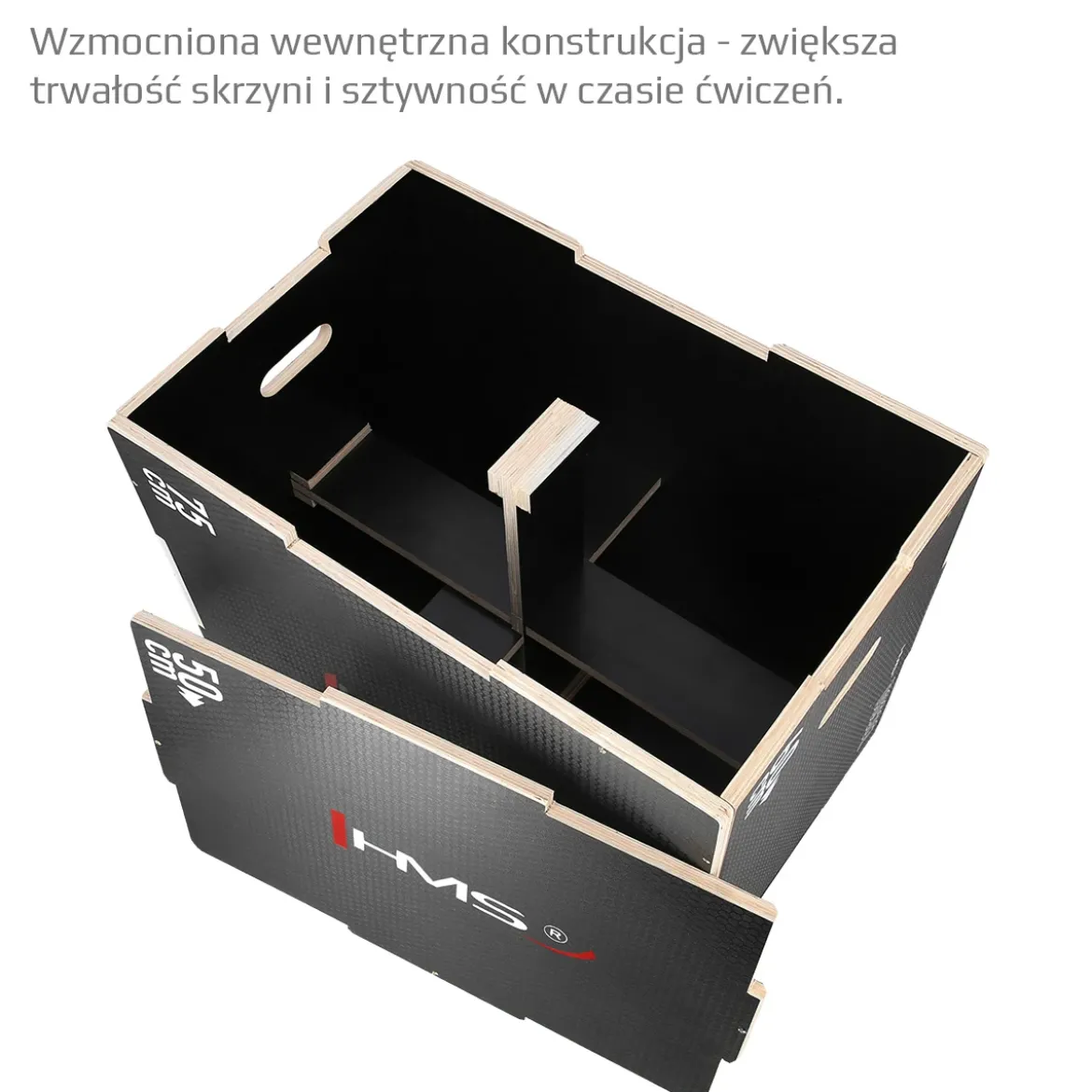 DSC02 SKRZYNIA PLYOMETRYCZNA WZMOCNIONA 750x600x500MM HMS