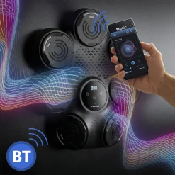 Elektroniczna tarcza bokserska LED HMS TB30 z Bluetooth, licznikiem uderzeń i rękawicami