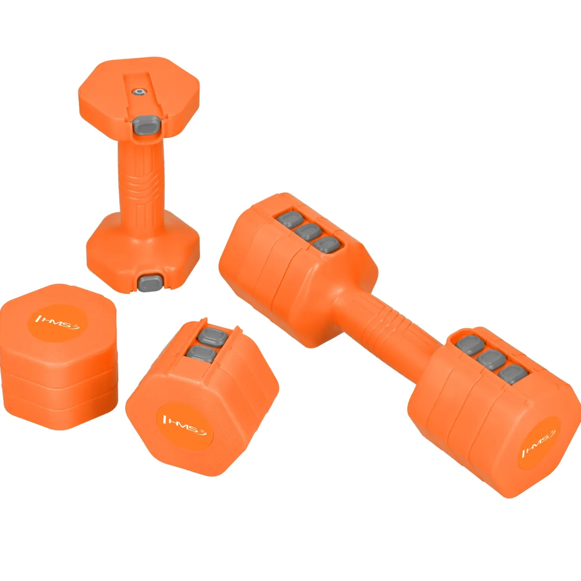 HANTLE CIĘŻARKI REGULOWANE ORANGE 2 x 2.5 KG HL03 HMS