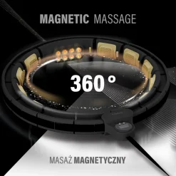 HHM13 HULA HOP BLACK/GOLD Z MAGNESAMI I OBCIĄŻNIKIEM + LICZNIK HMS