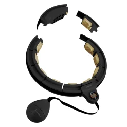 HHM13 HULA HOP BLACK/GOLD Z MAGNESAMI I OBCIĄŻNIKIEM + LICZNIK HMS