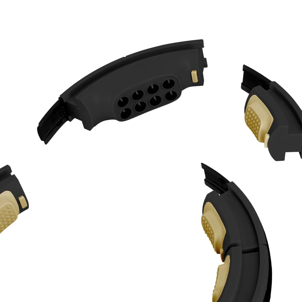 HHM13 HULA HOP BLACK/GOLD Z MAGNESAMI I OBCIĄŻNIKIEM + LICZNIK HMS