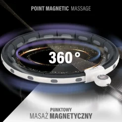HHM15 HULA HOP BLACK Z MAGNESEM I OBCIĄŻNIKIEM + LICZNIK HMS