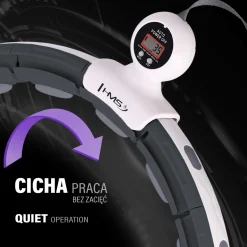 HHM15 HULA HOP BLACK Z MAGNESEM I OBCIĄŻNIKIEM + LICZNIK HMS