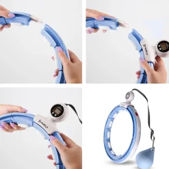 HHM15 HULA HOP BLUE Z MAGNESEM I OBCIĄŻNIKIEM + LICZNIK HMS