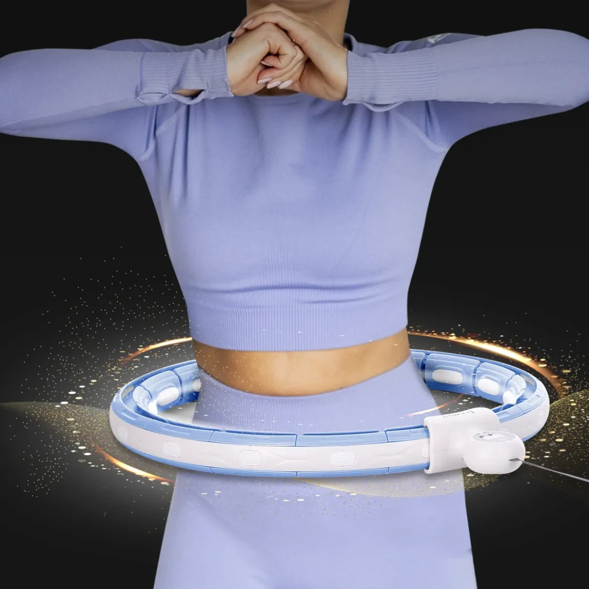 HHM15 HULA HOP BLUE Z MAGNESEM I OBCIĄŻNIKIEM + LICZNIK HMS