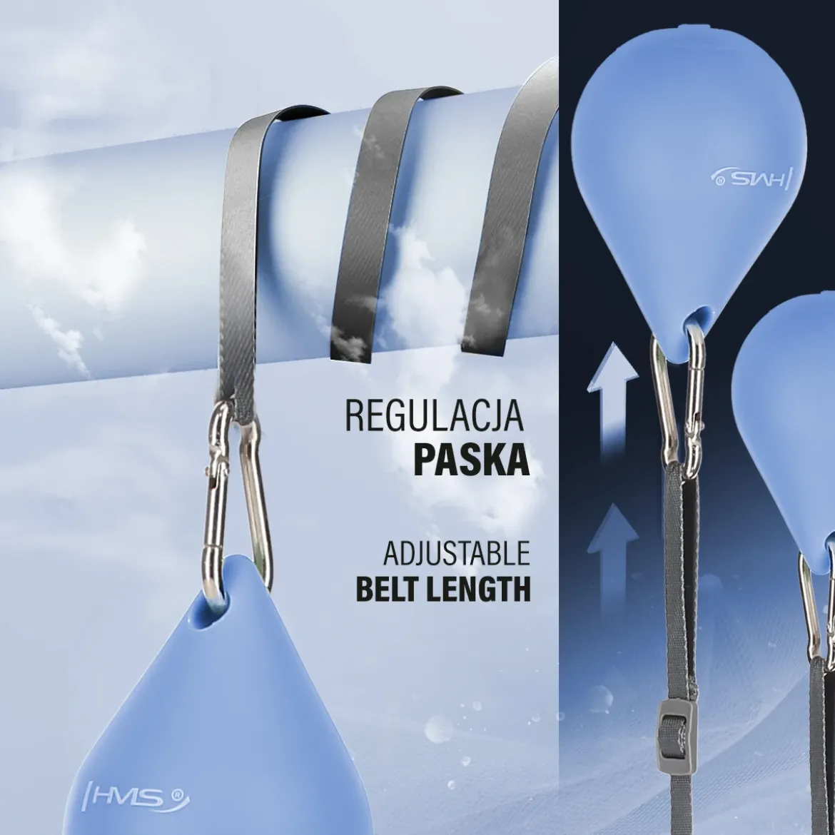 HHM15 HULA HOP BLUE Z MAGNESEM I OBCIĄŻNIKIEM + LICZNIK HMS