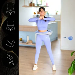 HHM15 HULA HOP BLUE Z MAGNESEM I OBCIĄŻNIKIEM + LICZNIK HMS
