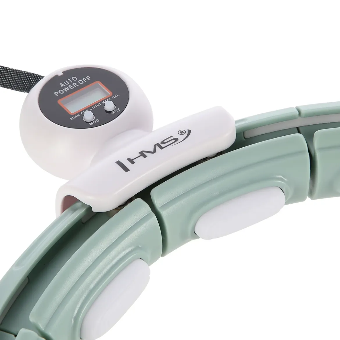 HHM15 HULA HOP GREEN Z MAGNESEM I OBCIĄŻNIKIEM + LICZNIK HMS