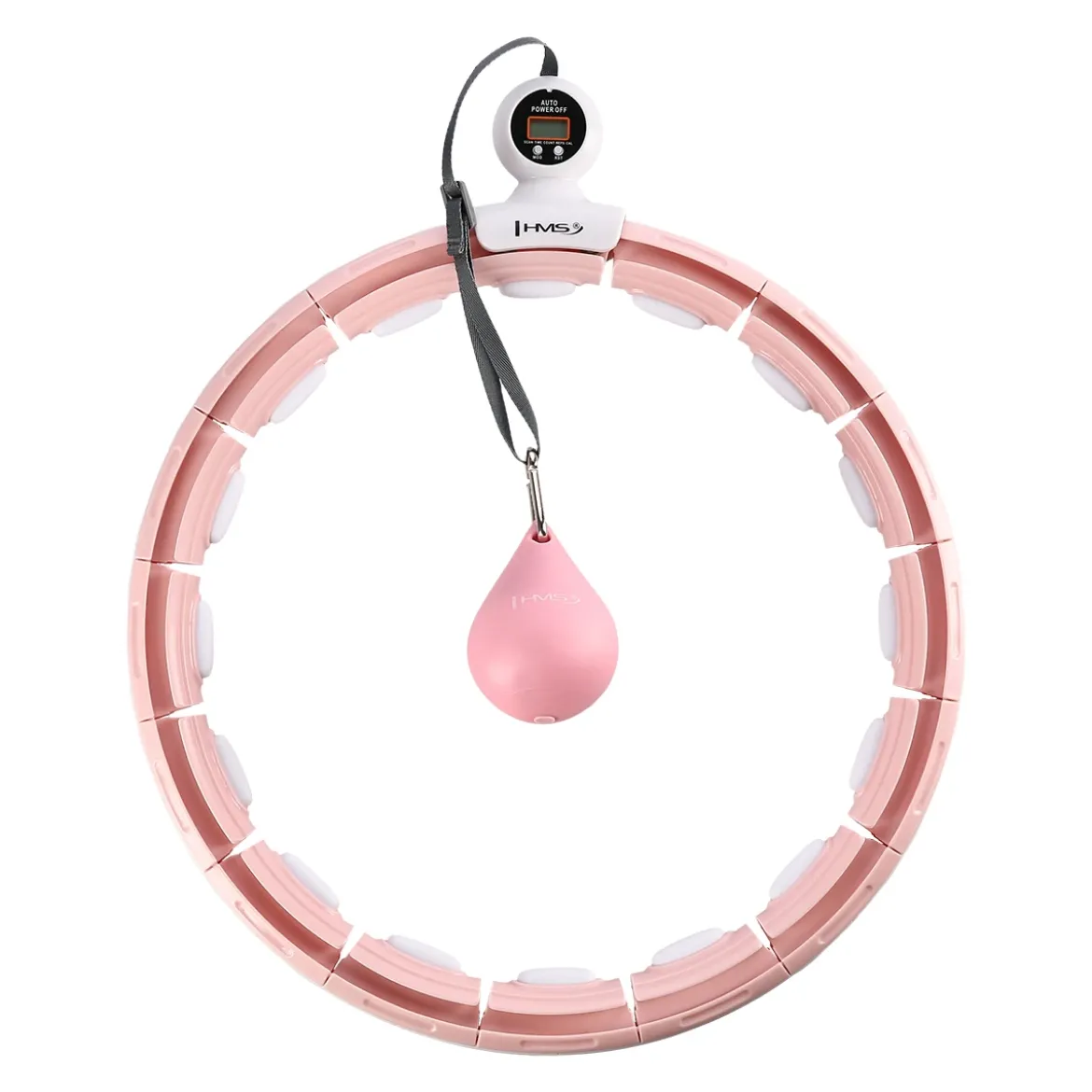 HHM15 HULA HOP PINK Z MAGNESEM I OBCIĄŻNIKIEM + LICZNIK HMS