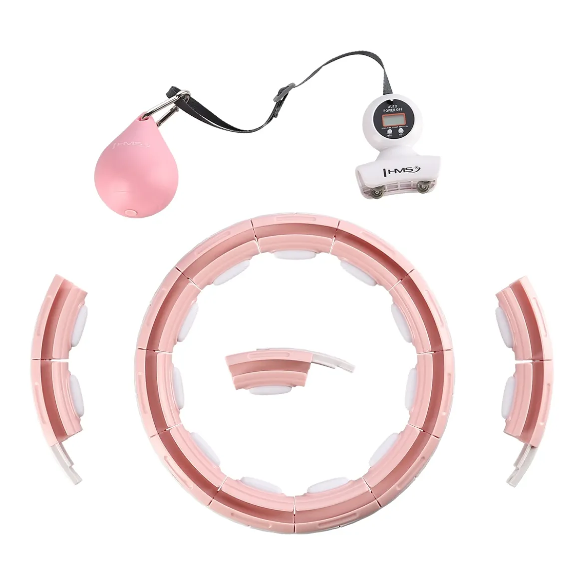 HHM15 HULA HOP PINK Z MAGNESEM I OBCIĄŻNIKIEM + LICZNIK HMS