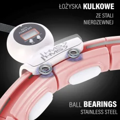 HHM15 HULA HOP PINK Z MAGNESEM I OBCIĄŻNIKIEM + LICZNIK HMS