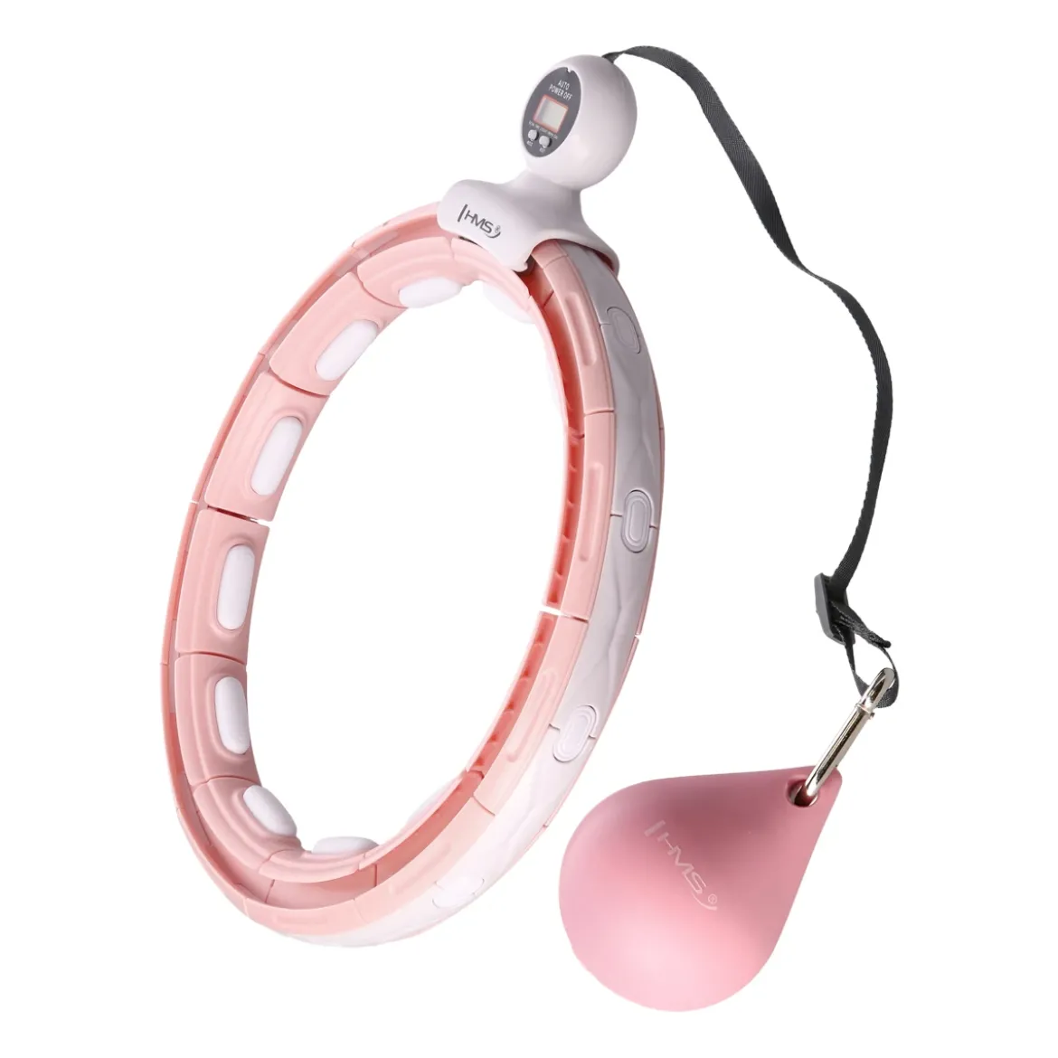 HHM15 HULA HOP PINK Z MAGNESEM I OBCIĄŻNIKIEM + LICZNIK HMS