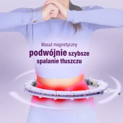 HHM14 HULA HOP VIOLET Z MAGNESAMI I OBCIĄŻNIKIEM + LICZNIK HMS