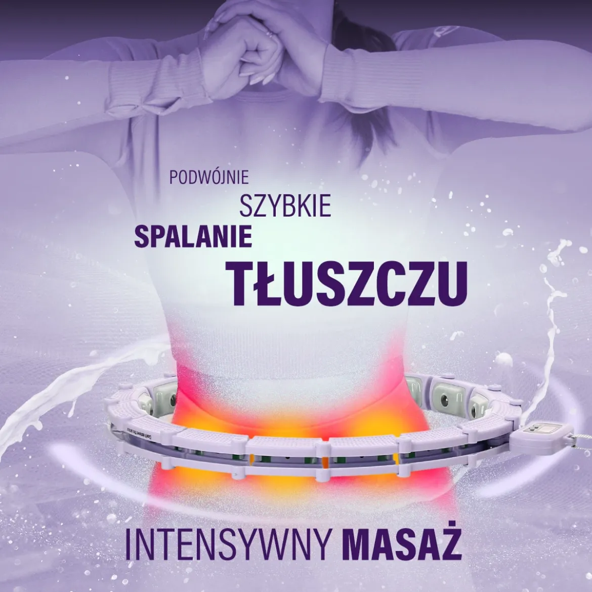 HHM14 HULA HOP VIOLET Z MAGNESAMI I OBCIĄŻNIKIEM + LICZNIK HMS