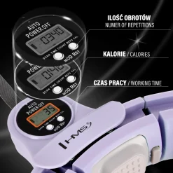 HHM13 HULA HOP VIOLET Z MAGNESAMI I OBCIĄŻNIKIEM + LICZNIK HMS
