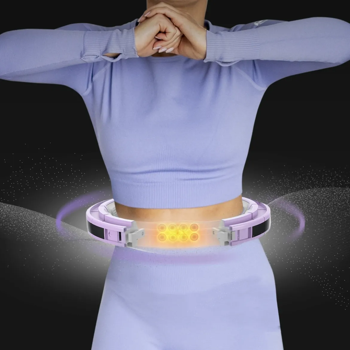 HHM13 HULA HOP VIOLET Z MAGNESAMI I OBCIĄŻNIKIEM + LICZNIK HMS
