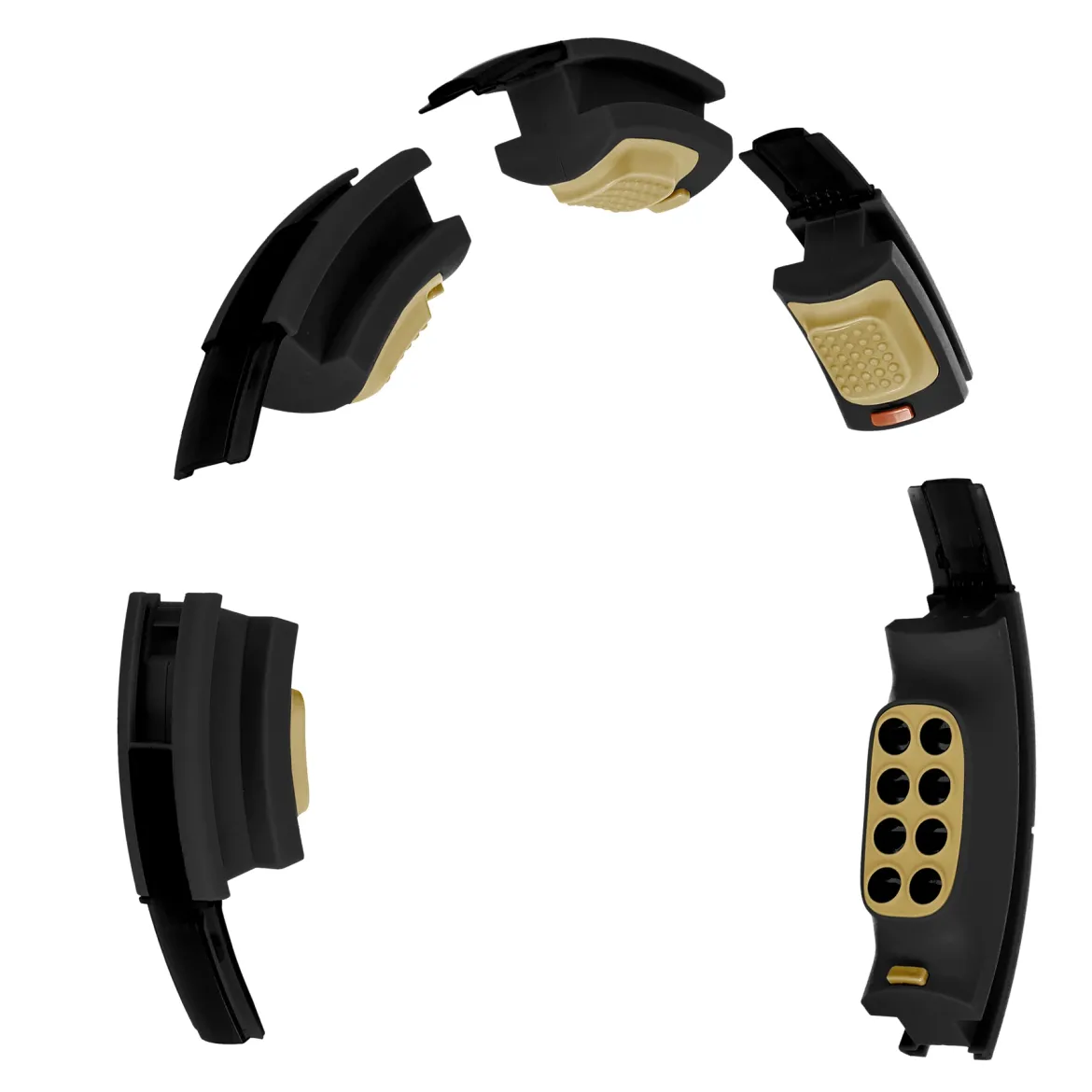 HHM13 NEW HULA HOP BLACK/GOLD Z MAGNESAMI I OBCIĄŻNIKIEM + LICZNIK HMS