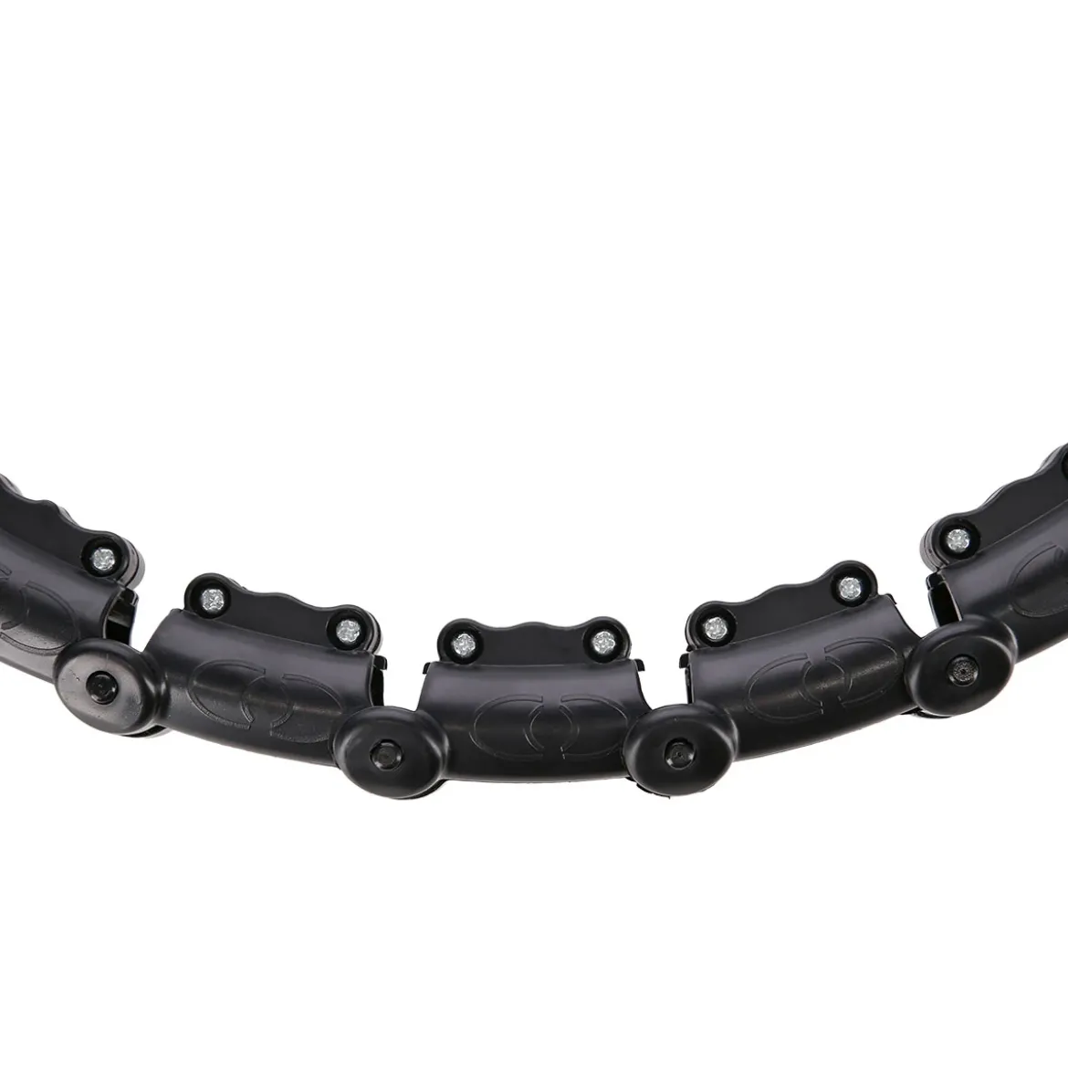 HHW11 PLUS SIZE HULA HOP BLACK Z WYPUSTKAMI I OBCIĄŻNIKIEM HMS