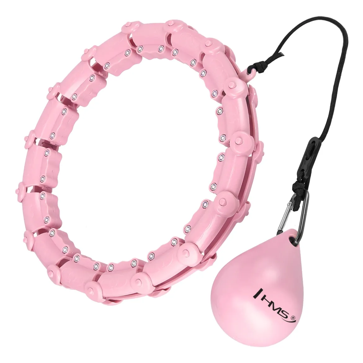 HHW11 PLUS SIZE HULA HOP LIGHT PINK Z WYPUSTKAMI I OBCIĄŻNIKIEM HMS