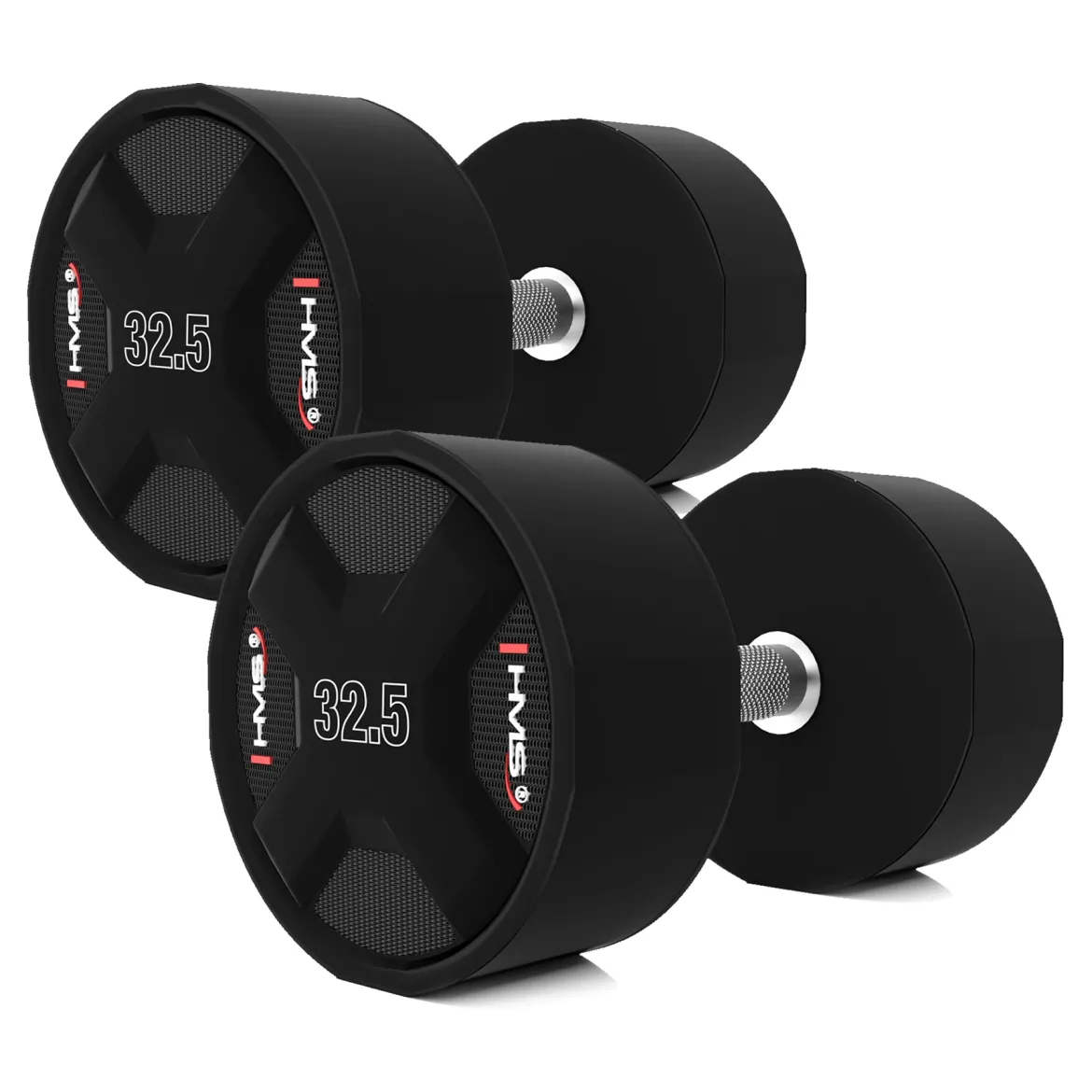 HPC SET ZESTAW HANTLI POLIURETANOWYCH 2 x 27.5 - 37.5 KG CPU (325 KG) HMS