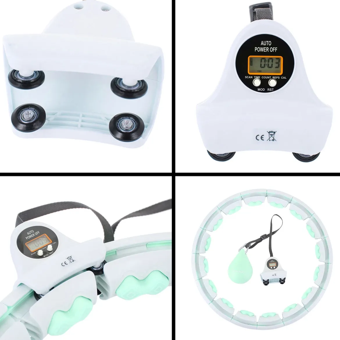 Hula hop regulowane HMS HHW06 z obciążeniem i licznikiem LCD