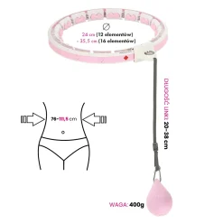 Hula hop regulowane HMS HHW06 z obciążeniem i licznikiem LCD