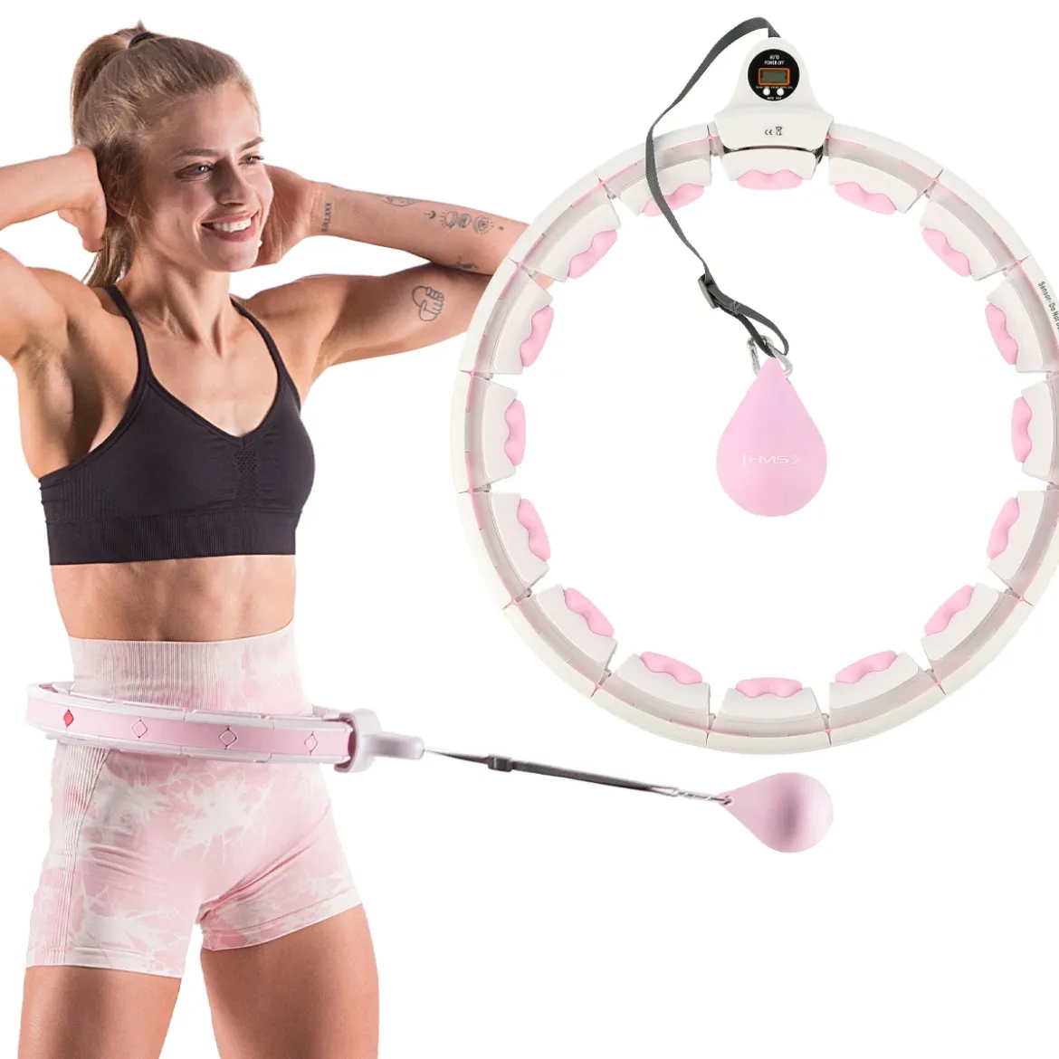 Hula hop regulowane HMS HHW06 z obciążeniem i licznikiem LCD