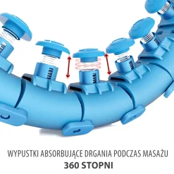 Hula hop regulowane HMS HHW01 z wypustkami i obciążnikiem