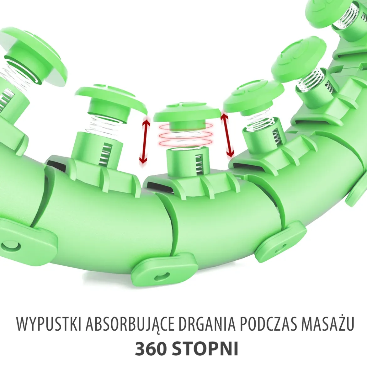 Hula hop regulowane HMS HHW01 z wypustkami i obciążnikiem