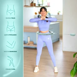 Hula hop z magnesami, obciążnikiem i licznikiem HMS HHM14