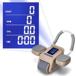 KA08 BROWN ABS AUTOMATYCZNE KOŁO DO ĆWICZEŃ MIĘŚNI BRZUCHA Z WYŚWIETLACZEM LCD I ŁADOWANIEM HMS