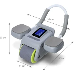 KA08 GRAY ABS AUTOMATYCZNE KOŁO DO ĆWICZEŃ MIĘŚNI BRZUCHA Z WYŚWIETLACZEM LCD I ŁADOWANIEM HMS