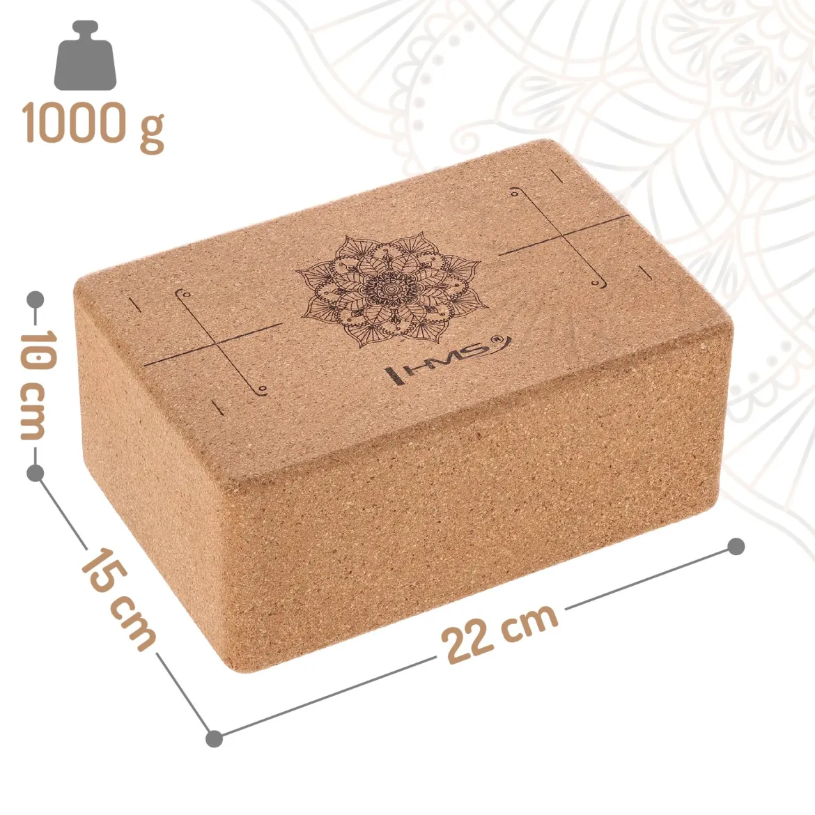 KJ02 CORK KOSTKA DO JOGI HMS