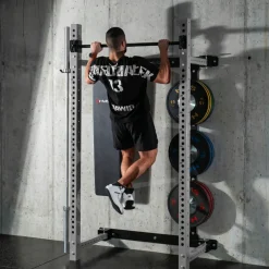 KLATKA TRENINGOWA ŚCIENNA ROZSUWANA Z ŁAWKĄ SZARA KLT34 HMS FITNESS