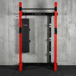 KLATKA TRENINGOWA ŚCIENNA ROZSUWANA Z ŁAWKĄ CZERWONA KLT34 HMS FITNESS