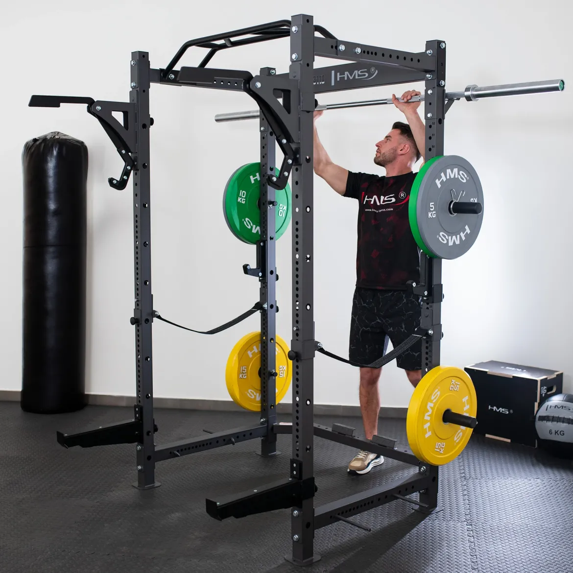 KLATKA TRENINGOWA Z WYPOSAŻENIEM POWER RACK KLT3110 COMMERCIAL HMS