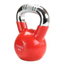 KTC KETTLEBELL ŻELIWNY POKRYTY WINYLEM Z CHROMOWANYM UCHWYTEM HMS