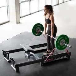 PHT25 PLATFORMA DO ĆWICZEŃ MIĘŚNI POŚLADKÓW HIP THRUST I MARTWEGO CIĄGU COMMERCIAL HMS