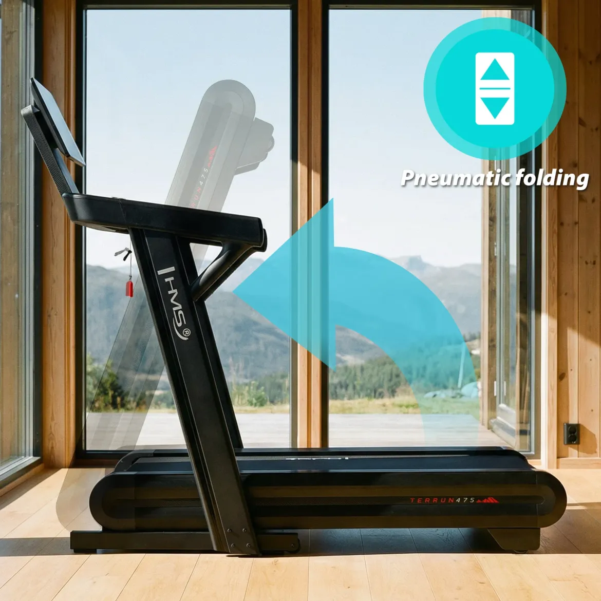PROFESJONALNA BIEŻNIA ELEKTRYCZNA DO DOMU Z DWUKIERUNKOWĄ REGULACJĄ NACHYLENIA - DODATNIE I UJEMNE HMS TERRUN475