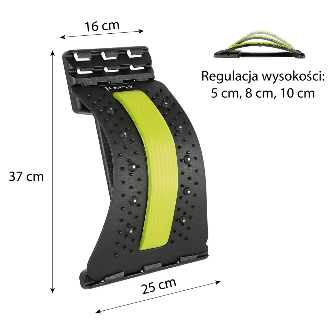 PRP02 GREEN PRZYRZĄD DO ROZCIĄGANIA PLECÓW Z MAGNESAMI HMS