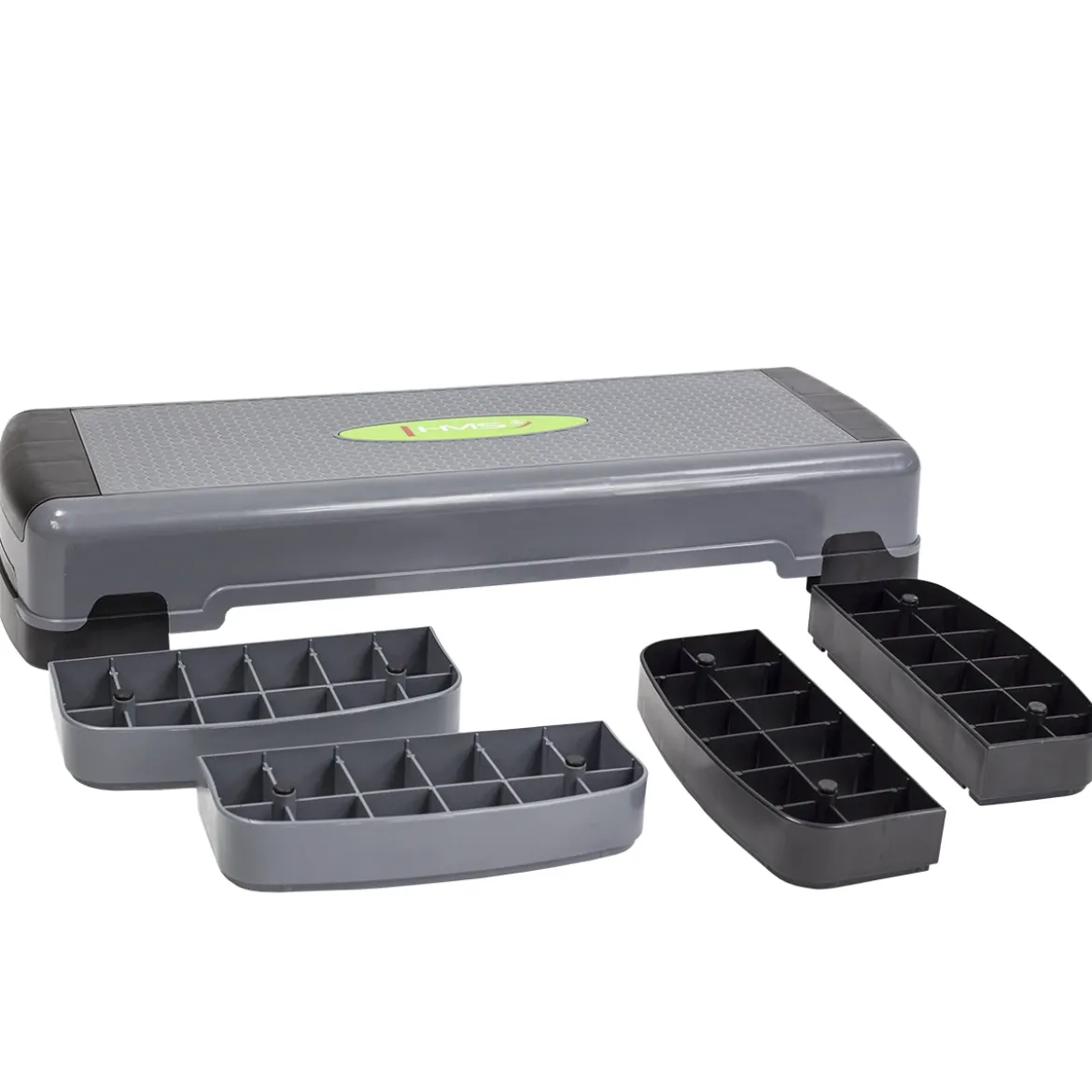 Regulowany szaro-czarny step do aerobiku HMS AS005