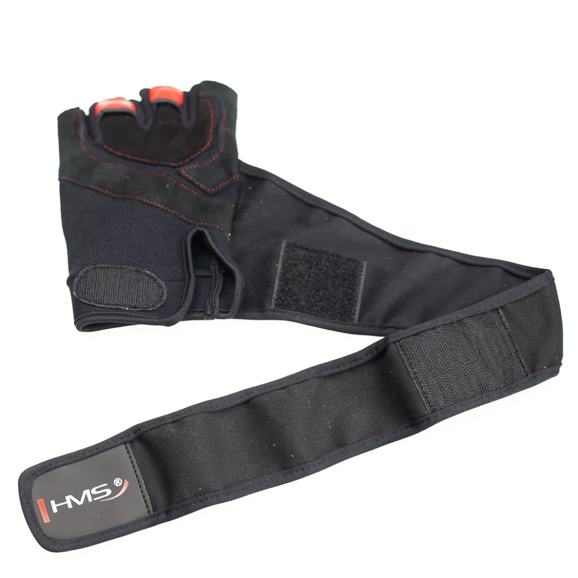 RST01 BLACK/RED RĘKAWICE NA SIŁOWNIĘ HMS
