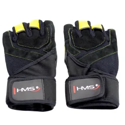 RST01 BLACK/YELLOW RĘKAWICE NA SIŁOWNIĘ HMS