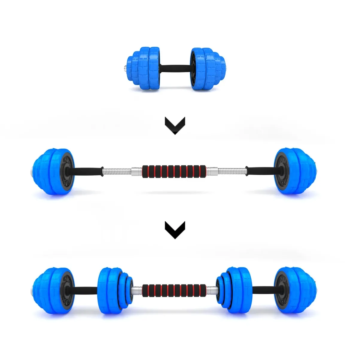 SGG30 BAR SZTANGIELKI REGULOWANE GUMOWANE 30KG HMS