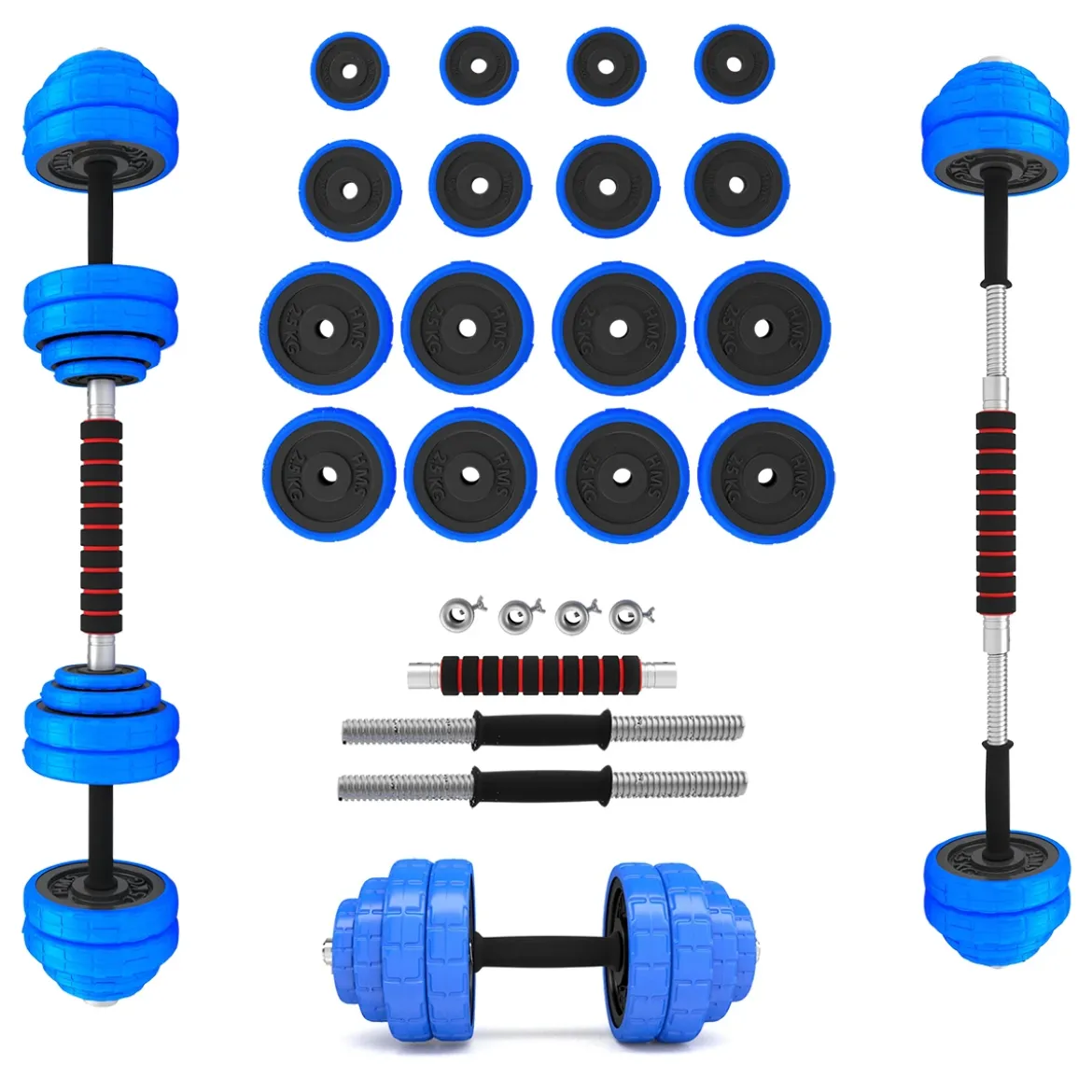SGG30 BAR SZTANGIELKI REGULOWANE GUMOWANE 30KG HMS